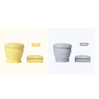 Collapsible Silicone Travel Cup with Leak-Proof Lid Yellow + Gray 6.1 fl oz