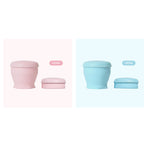 Collapsible Silicone Travel Cup with Leak-Proof Lid Pink + Blue 6.1 fl oz