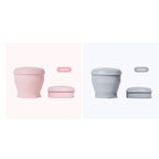Collapsible Silicone Travel Cup with Leak-Proof Lid Pink + Gray 6.1 fl oz