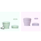 Collapsible Silicone Travel Cup with Leak-Proof Lid Green + Purple 6.1 fl oz