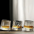 Rotating Whiskey Glass with 360° Spin Function