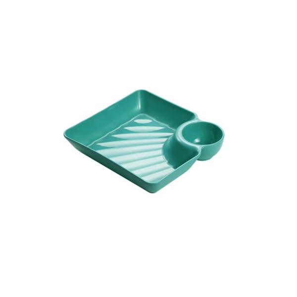 Dip Plate with Integrated Sauce Compartment – No More Mess Green