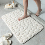 Memory Foam Bath Mat with Pebble Design