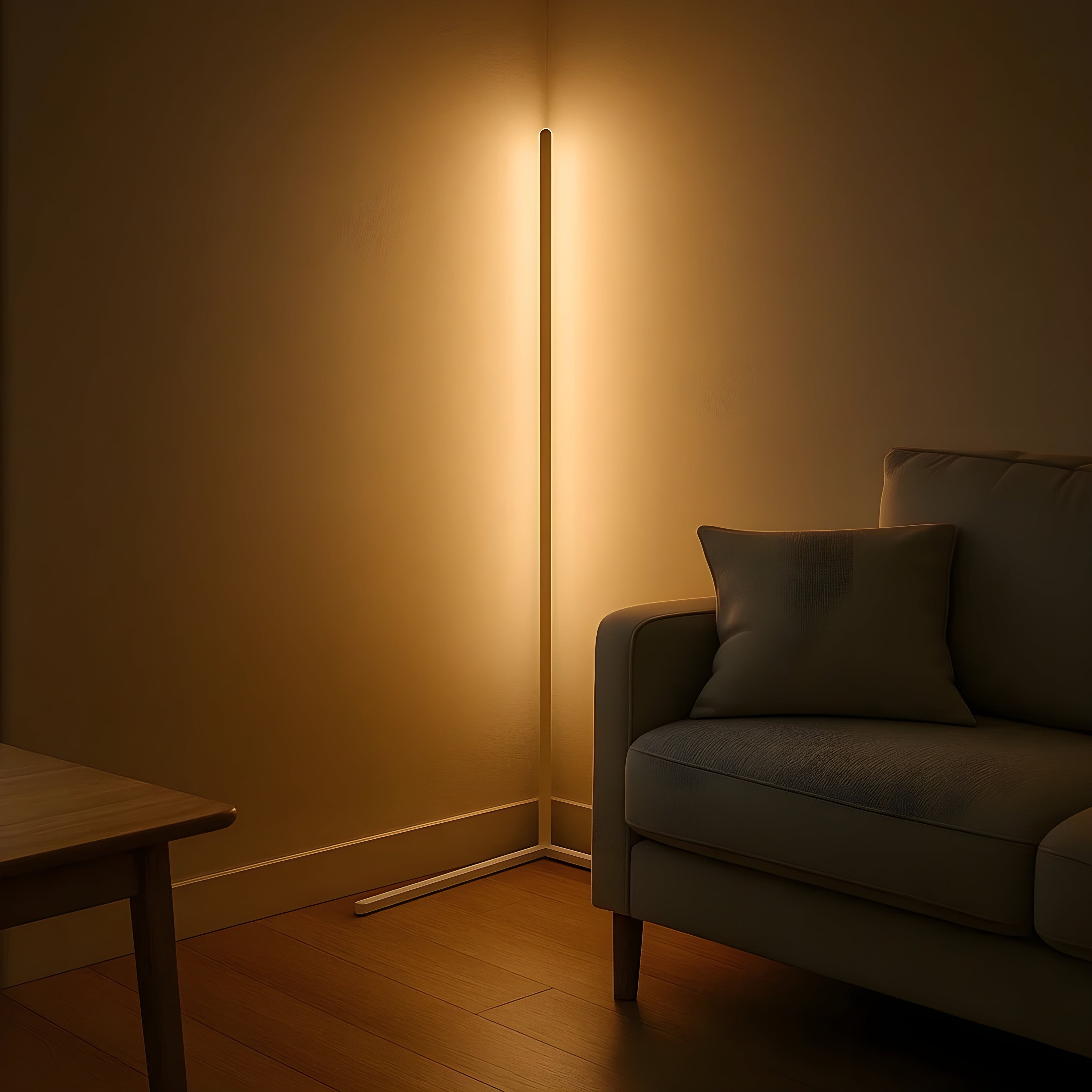 Linear LED Floor Lamp with Touch Control White
