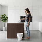 Minimalist Irregular Trash Can with Space-Saving Design