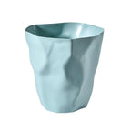 Minimalist Irregular Trash Can with Space-Saving Design Light Green